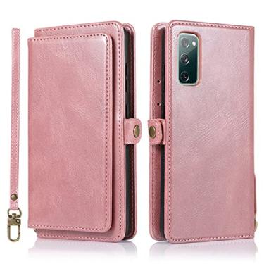 Imagem de Carteira de luxo capa para celular para A21S A51 A71 Capa para Samsung Galaxy S21 S20 FE S10 S9 S8 Note 20 Ultra Plus A52 A72 A42 A32 A41 A31 A50, ouro rosa, para Galaxy A71 5G