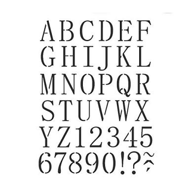 Imagem de Stencil de Acetato para Pintura OPA Simples 15 x 20 cm - 2495 Alfabeto Reto Maiusculo