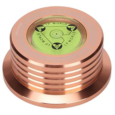 Imagem de Estabilizador de gravação, estabilizador de peso, grampo de disco de alumínio para toca-discos com nivelamento de bolhas para toca-discos LP 50Hz, estabilizador de disco para tocador de CD Player
