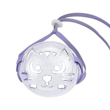 Imagem de Serenable Focinho de Gato Malha Respirável Focinheira para Animais de Estimação Prevenção de Gatinho Anti E Segurança de Mastigação Prevenir Ant, M