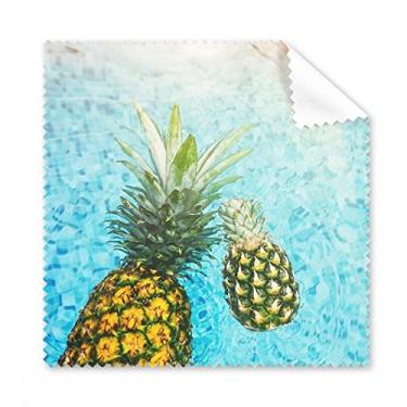 Imagem de Pano de limpeza de tela de telefone azul com estampa de frutas vermelhas de abacaxi, 5 peças
