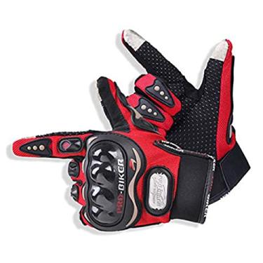 Imagem de Luvas de motocicleta com tela sensível ao toque, luvas protetoras de motocicleta esportivas de verãoCHCYCLE L-Red vermelho CH01C
