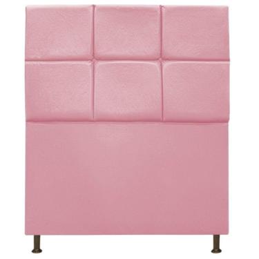 Imagem de Cabeceira Damares 90 Cm Solteiro Com Botonê Suede Rosa Bebê
