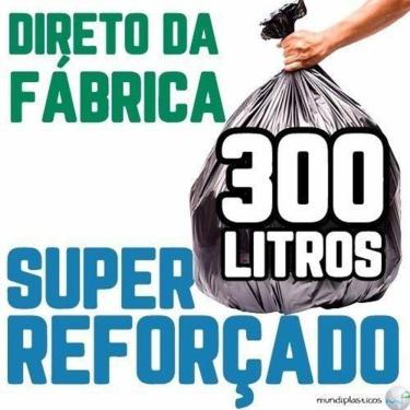 Imagem de Saco De Lixo 300 Litros 100Un Preto Super Reforçado