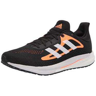 Imagem de adidas Tênis de corrida masculino Solar Glide 3, Preto/branco/laranja gritante, 11