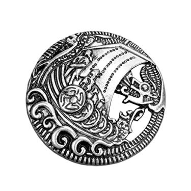 Imagem de Broche Símbolo Viking Vintage Suéter Capa Pin amulèto Pagão Nórdicas , 6
