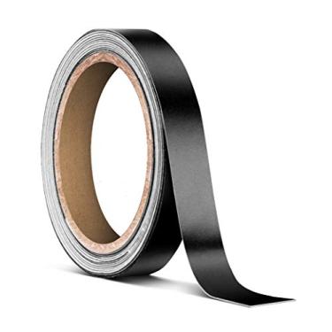 Imagem de VViViD Rolo de fita adesiva de vinil fosco preto (1,5 cm x 6 m)