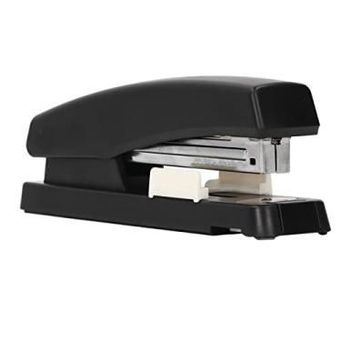 Imagem de Grampeador de Mesa de EscritóRio, Grampeador Preto PláStico ABS Tampão Inferior 210 Armazenamento de Agulhas Grampeadores GiratóRios ReguláVeis ​​de Mão