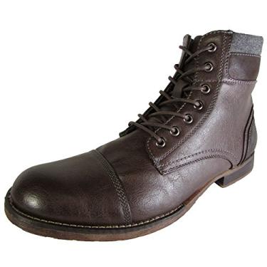 Imagem de Steve Madden Sapato masculino Tegan com cadarço bico do tornozelo, Marrom, 8.5