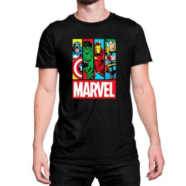 Imagem de Camiseta Personalizada Capitao America Hulk Homem De Ferro Thor - Art