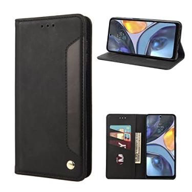 Imagem de For Motorola Moto G22 Skin Feel Splicing Leather Phone Case