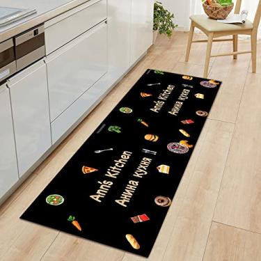 Imagem de SHENGANG Tapete de cozinha, entrada de casa, quarto, sala de estar, decoração infantil, tapete, corredor, cabeceira, banheiro, tapete antiderrapante, 11,60cmx200cm