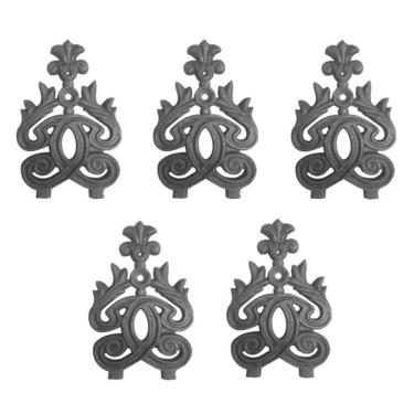 Imagem de Kit 5 Ponteiras Ponta De Lança Ferro N19 Grade Portão 24Cm