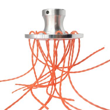 Imagem de BGTOOL Cabeça de aparador de ervas daninhas com ajuste universal, linha de aparador de grama de liga de alumínio para cortador de grama de 2,5 cm