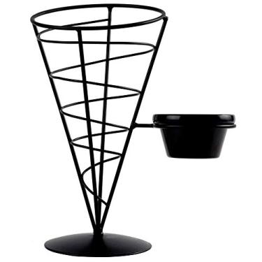 Imagem de TableCraft Products Cone ACR57 com ramekin, 12,7 cm x 17,7 cm, metal preto