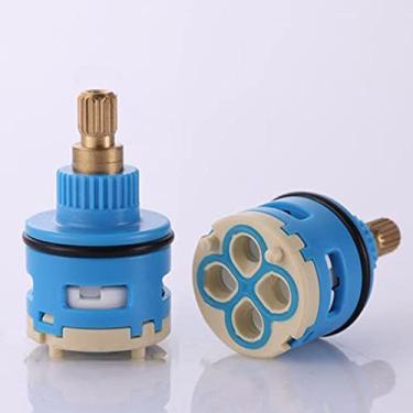 Imagem de Cartucho de torneira de cerâmica, válvula de cartucho de disco de cerâmica para torneiras de misturador monobloco para banheiro ou cozinha (28 mm)