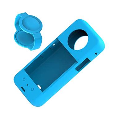 Imagem de MOOKEENONE Silicone Rubber Sleeve Case with Lens Cover for Insta360 ONE X3, Screen Protector Sports Action Camera Accessory