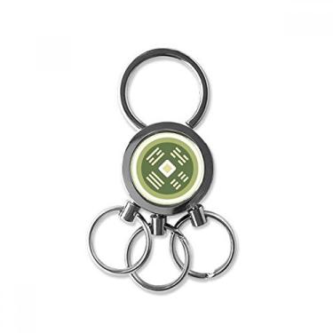 Imagem de DIYthinker Copper Cash Chaveiro de metal de aço inoxidável padrão chinês chaveiro de carro clipe de presente, multicolorido, médio, Multicolorido, Medium