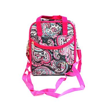 Imagem de Bolsa Nécessaire Térmica Grande Com Zíper e 2 Compartilhamento Isolados F-012 Cor: Rosa