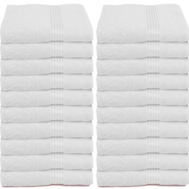 Imagem de Kit 20 Toalhas de Banho Salão Hotel Hospitalar 100% Algodão Branca Dolher 