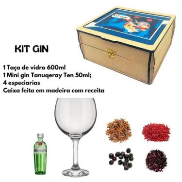 Imagem de Kit Gin Tanqueray Ten Com Taça De Vidro - Santa Bela Personalizados