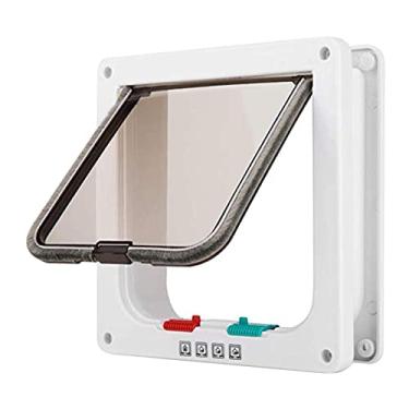 Imagem de Fenteer Portas Interiores Para Gatos – Porta De Bloqueio – Túnel Para Porta De Corredor De Gatos – Fácil De Instalar, Branco G