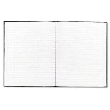 Imagem de Caderno executivo grande Azul A1081 com capa/capa, faculdade/margem, letra, capa preta, 75 folhas
