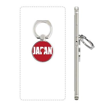 Imagem de Suporte de anel de telefone com nome da bandeira do Japão com laço ajustável