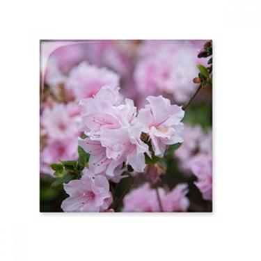 Imagem de Azulejo de cerâmica branco rosa com lindas flores brilhante decalque de tijolos vitrificados