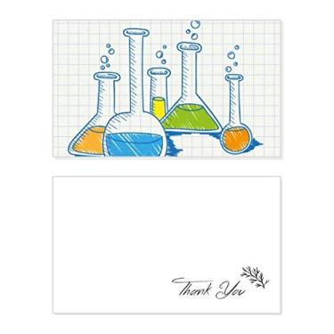 Imagem de Tubo de teste de química líquida, cartão de agradecimento, aniversário, agradecimento, casamento, agradecimento