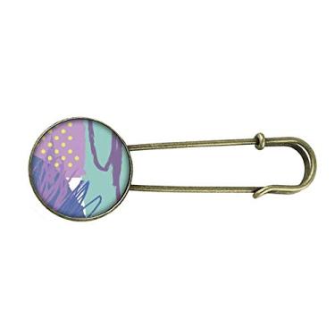 Imagem de Pingente de broche de metal retrô com estampa de plantas abstratas Happy