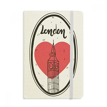 Imagem de Caderno de Diário Clássico com Capa Rígida de Tecido da City London Britain Big Ben Love