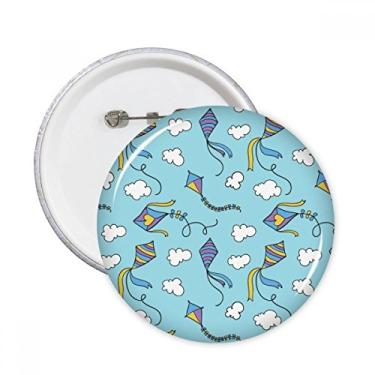 Imagem de Pintado à mão, geométrico, simples, padrão de pipa, broches, decoração de roupas, 5 peças, presente