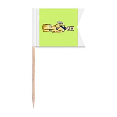 Imagem de Bandeiras de palito de mitologia padre Taoist com marcação de identificação para bolo de festa
