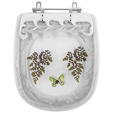 Imagem de Tampa para Vaso Icasa Sabatini Branco com Borboleta Verde