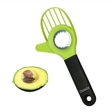 Imagem de (Green-Slicer) - Dotala 3 in 1 Avocado Slicer Tool Works as a Splitter, Pitter and Cutter as knife peeler scoop with Comfort-Grip Handle,Green