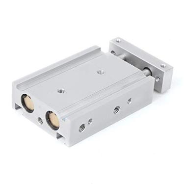 Imagem de Cilindro de ar, rolamento deslizante pneumático amortecido, cilindro de eixo duplo 30-800 mm/s para aplicações robóticas automotivas (CXSM10-20)