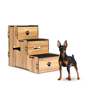 Imagem de - Escada Pet Mdf Com Tapete Antiderrapante. 50cm Altura