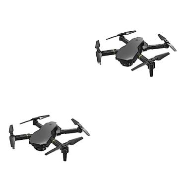 Imagem de Hemobllo 2 Conjuntos Drone Dobrável Uav Ao Ar Livre Câmera Aérea Quadricóptero Ao Ar Livre Quadricóptero Profissional Quadrotor Rc Drone De Fotografia Controle Remoto Brinquedo Plástico 4k