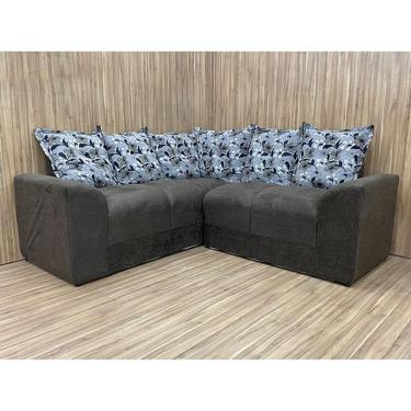 Imagem de Sofá Canto Marrom com Floral 603/33 Belo