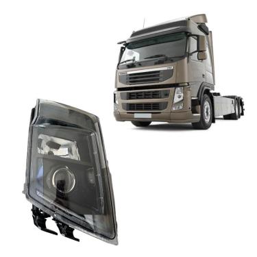 Imagem de Farol Volvo Fm Fh Fh13 Com Pisca Máscara Negra - Direito