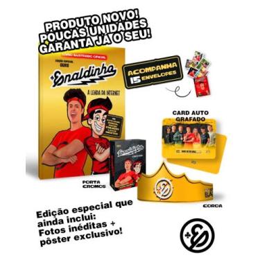 Imagem de Enaldinho Álbum Cd Dourado 15 Pct 75 Figurinhas Card Autografado Porta