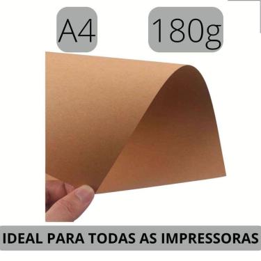 Imagem de Papel Kraft A4 100 Folhas 180G  Artesanato