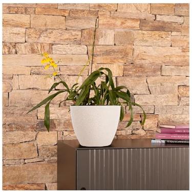 Imagem de VASO POLIETILENO CONE BAIXO REDONDO P/PLANTAS E JARDINS DECORATIVO (AREIA)