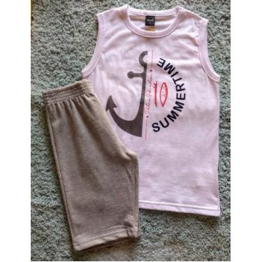 Imagem de Conjunto Infantil Masculino Camiseta Regata + Bermuda Mundi