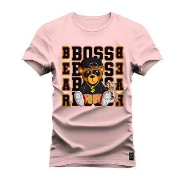 Imagem de Camiseta Plus Size T-shirt Unissex Algodão Boss Chave Rosa G4
