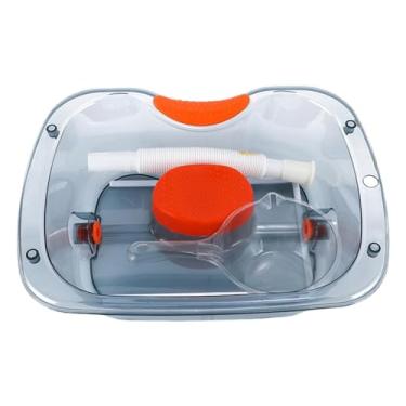 Imagem de predolo Tigela de xampu para lavatório de cabelo, lavatório de cabelo, lavatório de enxágue, bandeja de lavagem de cabelo para cabeceira em casa, idosos, crianças, idosos, estilo C