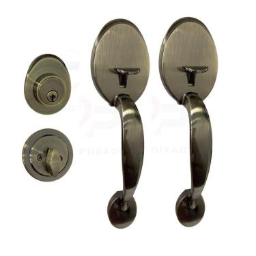 Imagem de Fechadura Porta Retrô Blim Blim Alça Dupla Antique