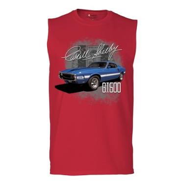 Imagem de Camiseta masculina Cobra Shelby vintage azul GT500 Muscle Car American Racing Mustang Muscle Car Powered by Ford, Vermelho, G
