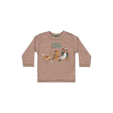 Imagem de Infantil - Camiseta em Meia Malha para Menino Quimby Marrom  menino